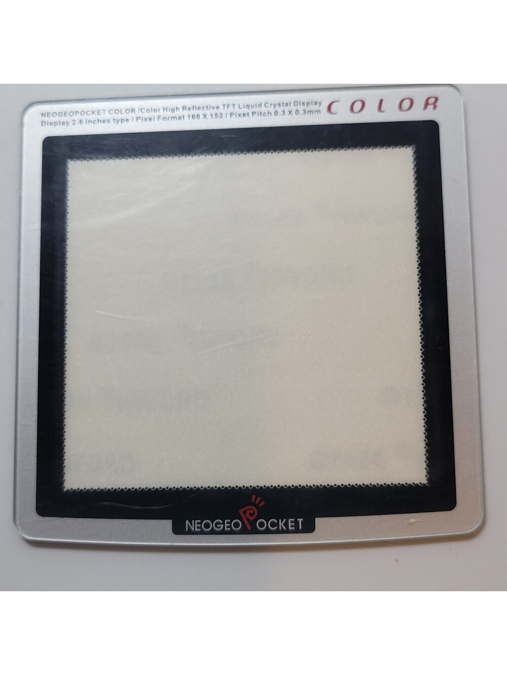 Screen Lens Black & Silver Plastic Shield for SNK Neo Geo Pocket Color NGPC
